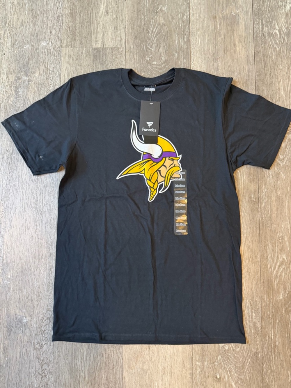 Fanatics Black Minnesota Vikings Helmet Logo Tee